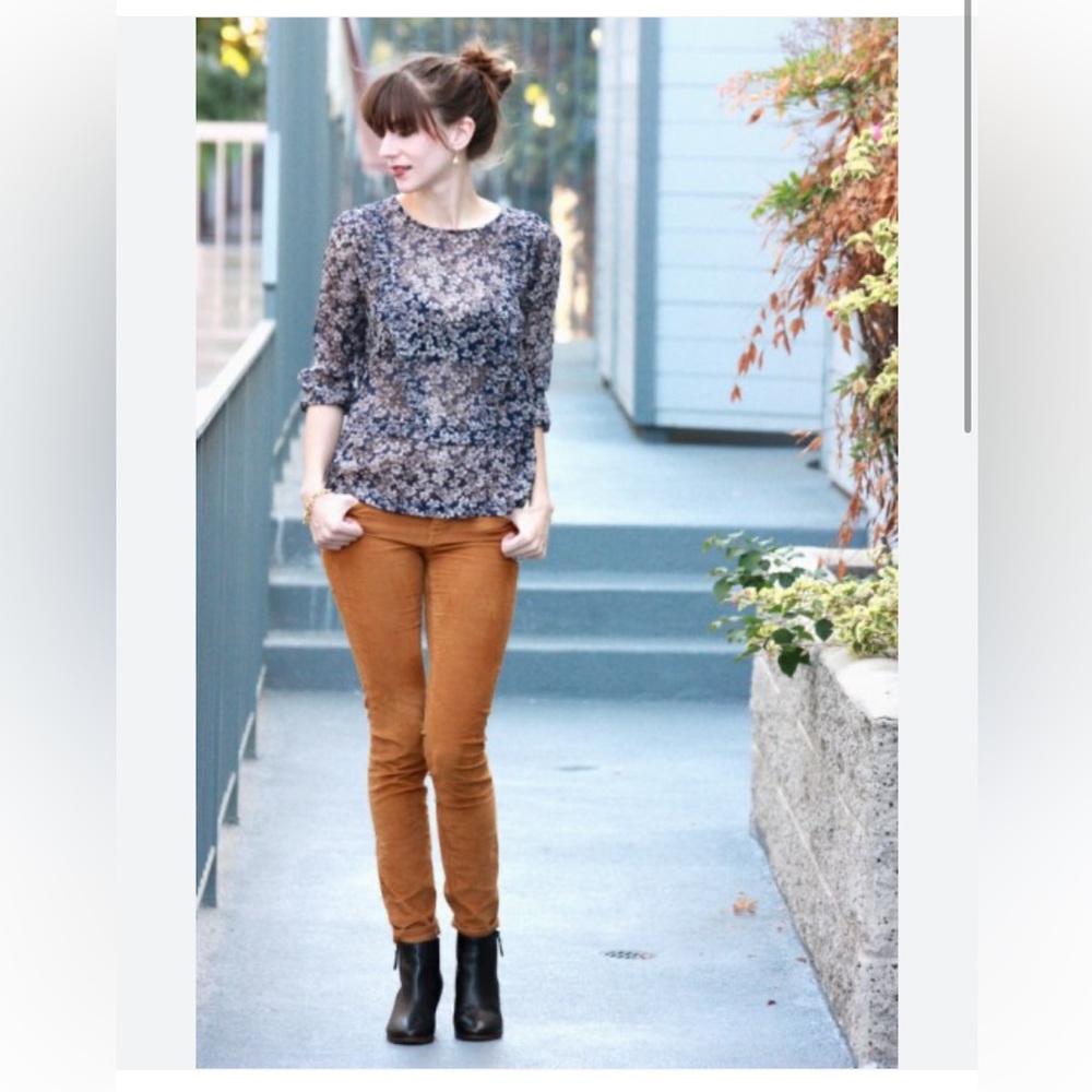 Madewell Camel‎ Brown Corduroy Skinny Pants